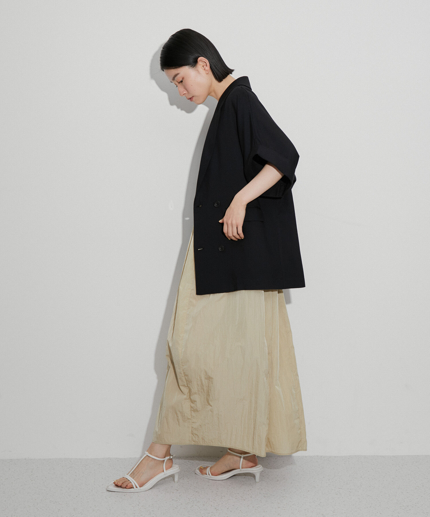 ADAM ET ROPE'「【再入荷・新色追加】ショートスリーブシャツJK」|テーラードジャケット|