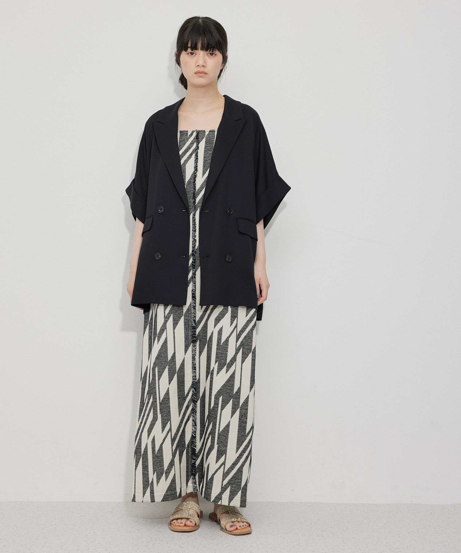 ADAM ET ROPE'「【再入荷・新色追加】ショートスリーブシャツJK」|テーラードジャケット|