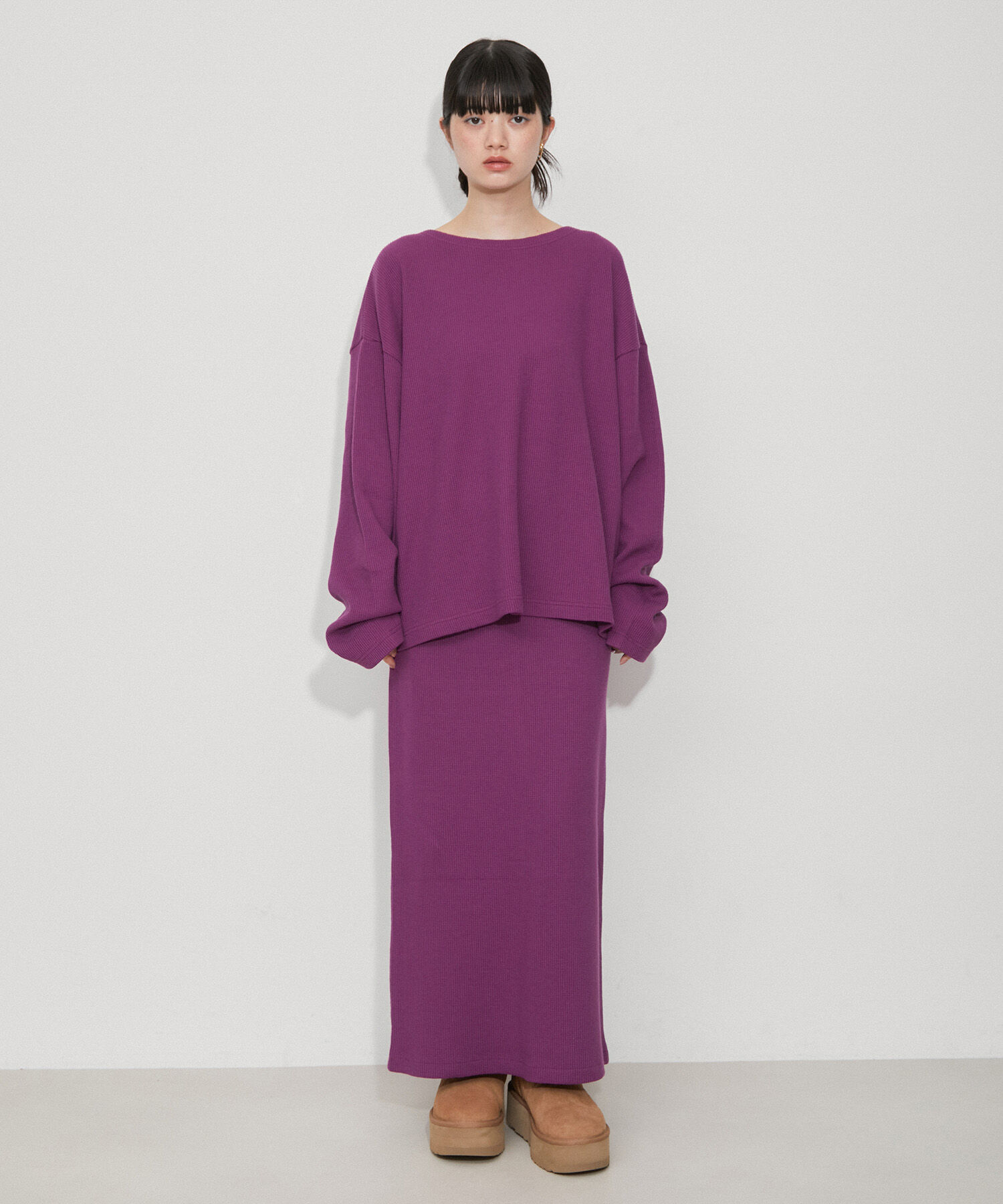 ADAM ET ROPE'「【Miller for ADAM ET ROPE】別注WAFFLE L/S TEE」|Tシャツ・カットソー|