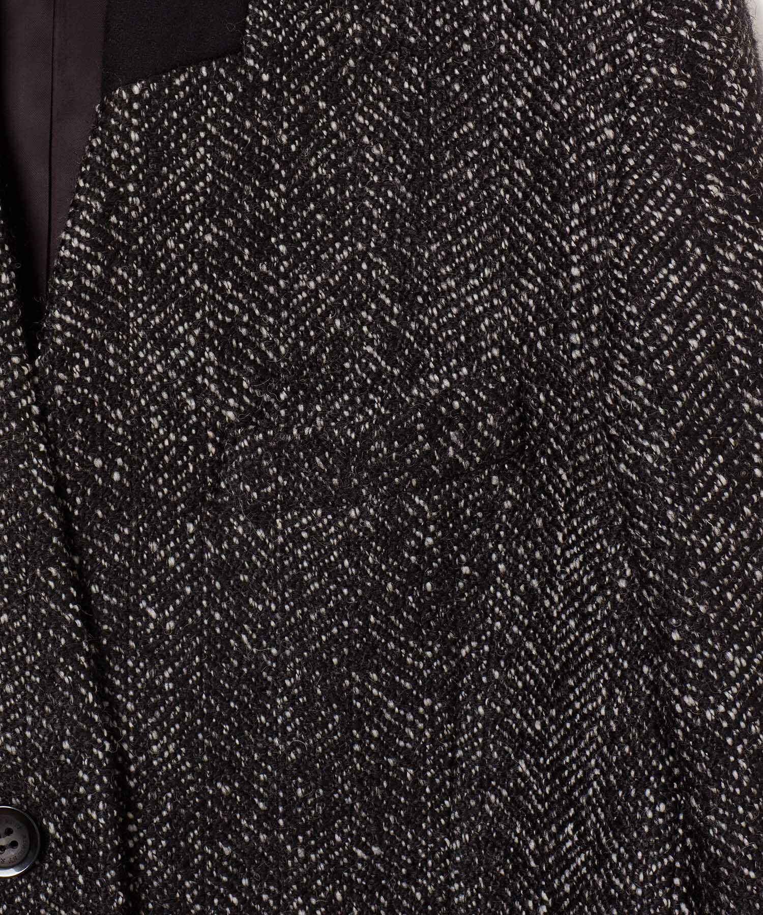 ADAM ET ROPE'「ツイードシングルジャケット」|ノーカラージャケット|