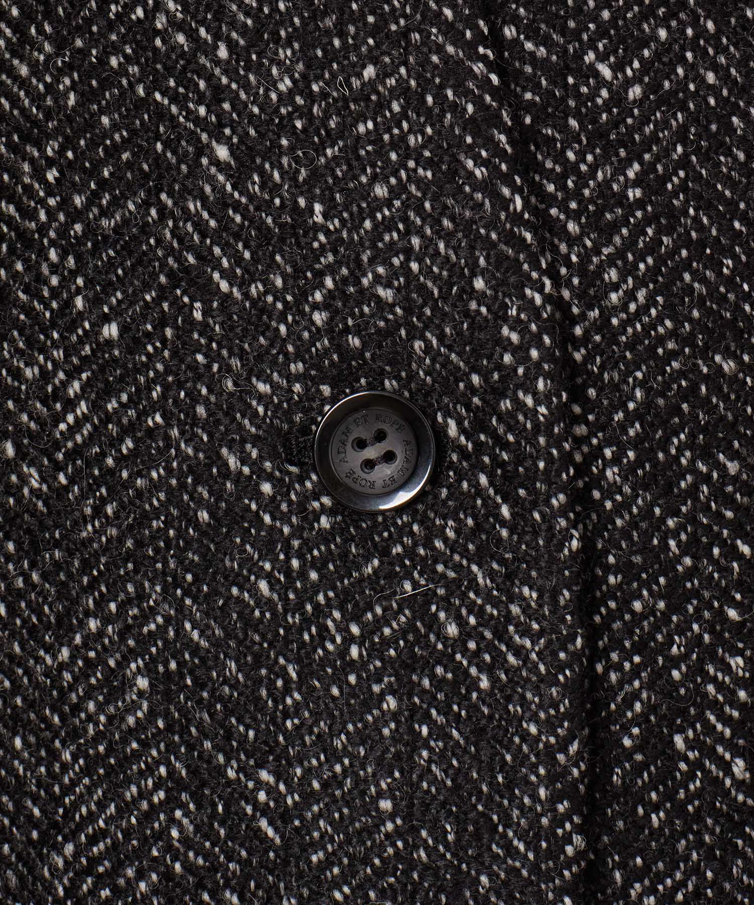 ADAM ET ROPE'「ツイードシングルジャケット」|ノーカラージャケット|