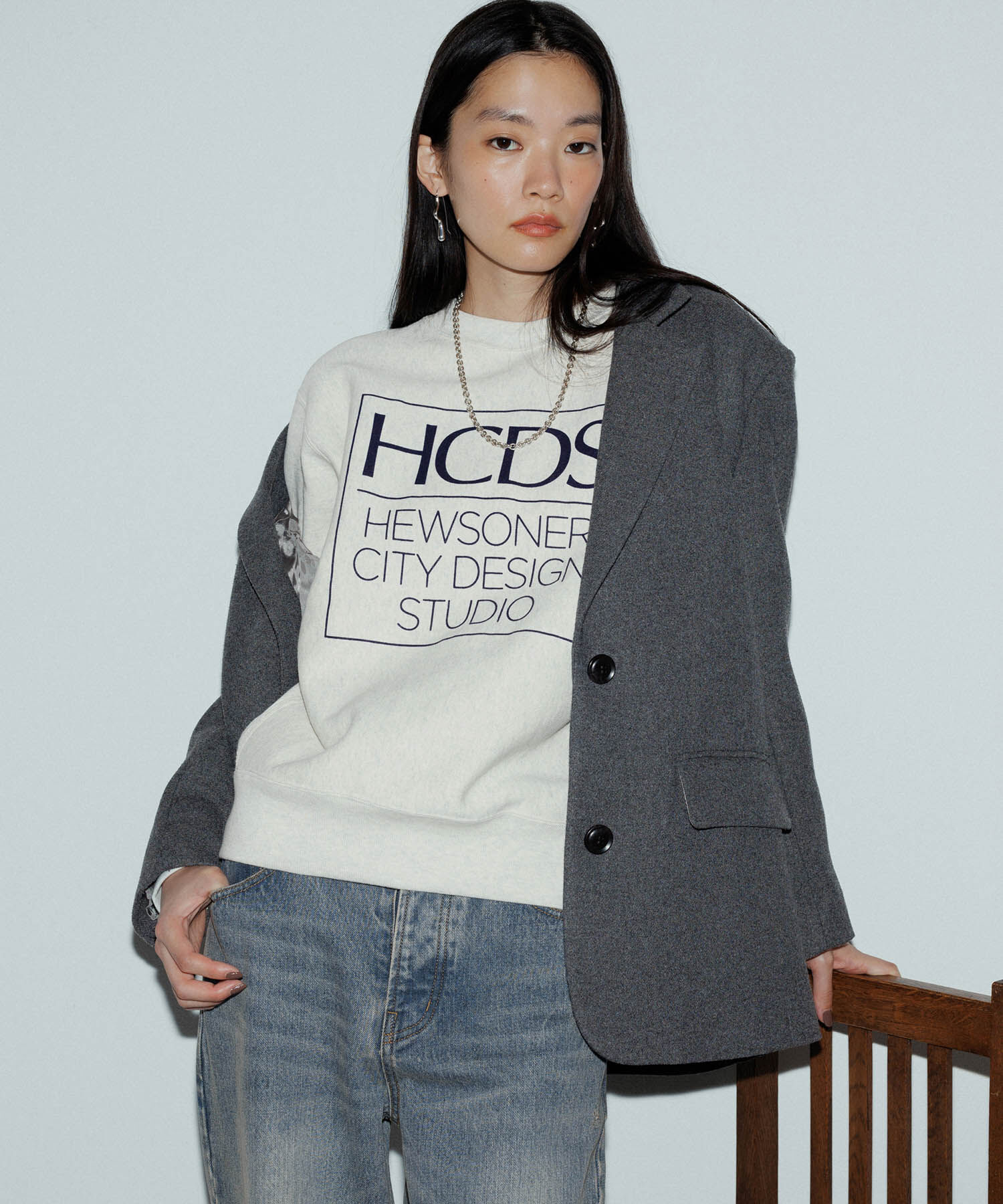 ADAM ET ROPE'「ボンディングオーバージャケットコート」|テーラードジャケット|