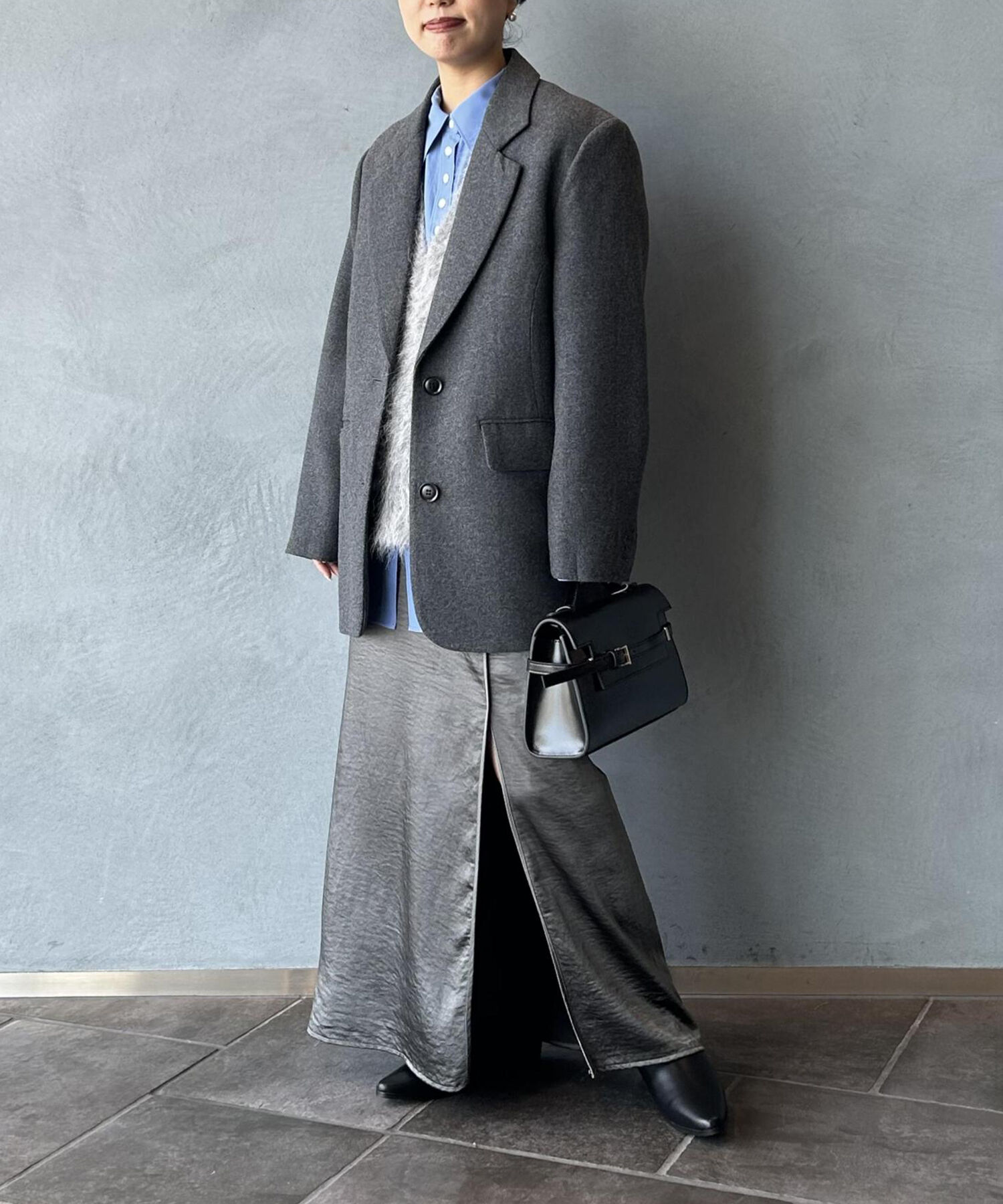 ADAM ET ROPE'「ボンディングオーバージャケットコート」|テーラードジャケット|