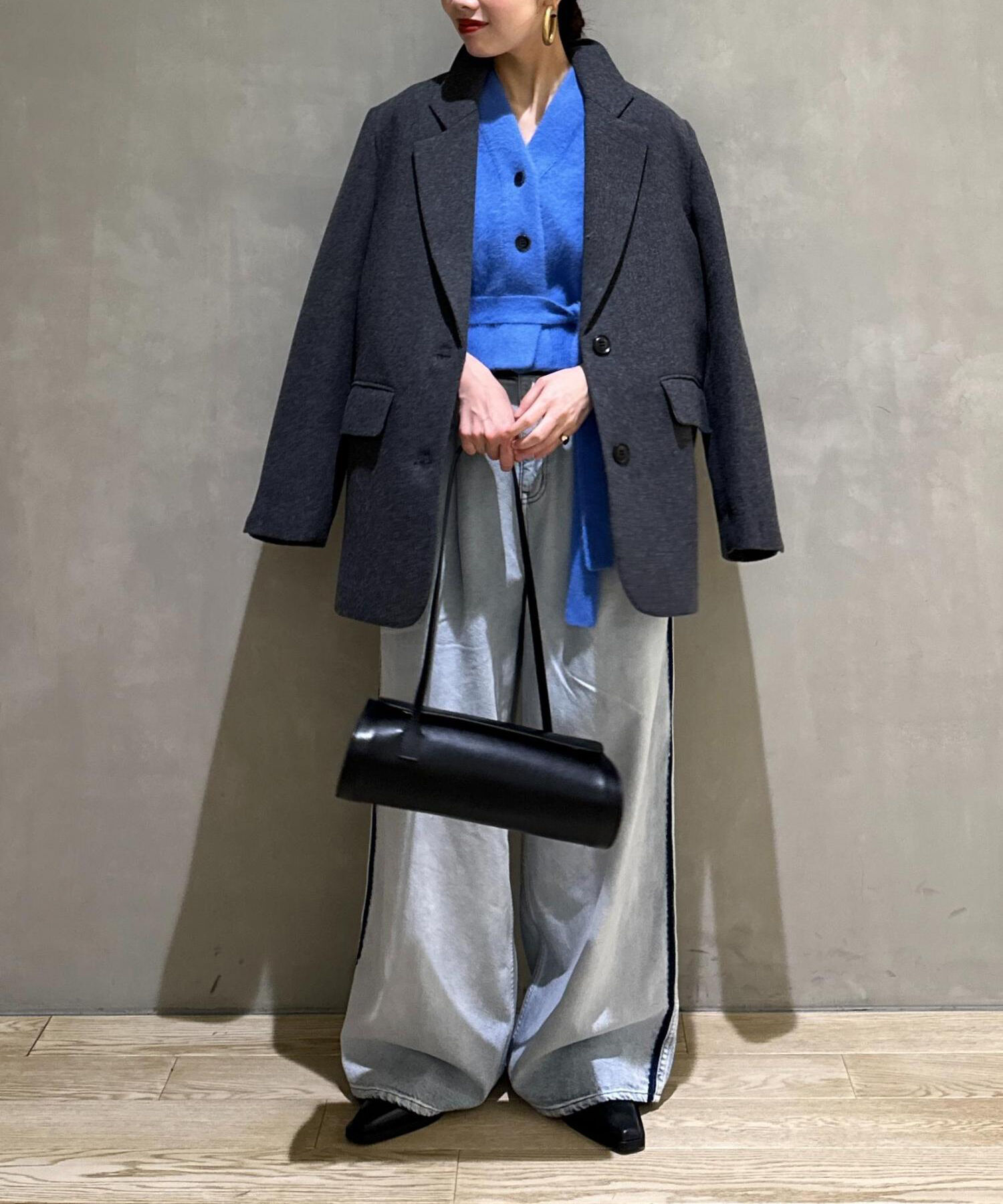 ADAM ET ROPE'「ボンディングオーバージャケットコート」|テーラードジャケット|