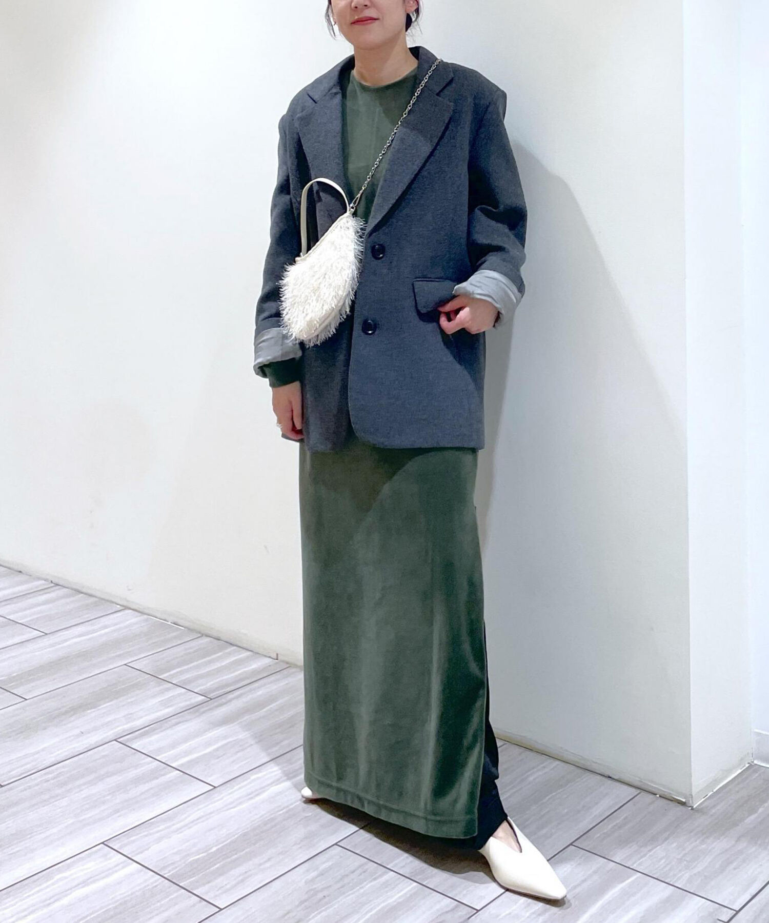 ADAM ET ROPE'「ボンディングオーバージャケットコート」|テーラードジャケット|