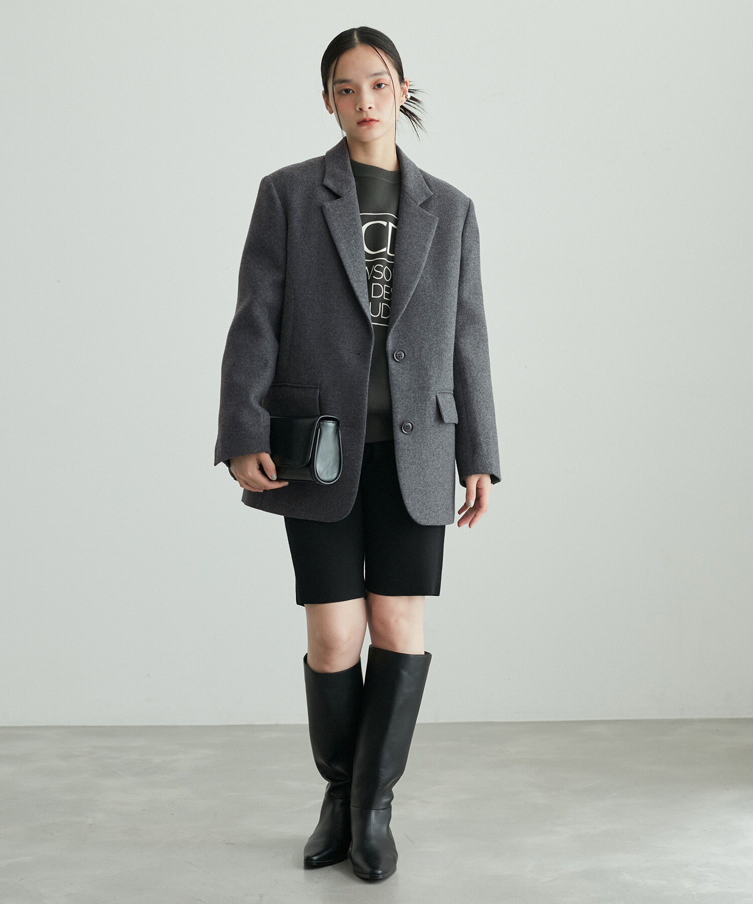 ADAM ET ROPE'「ボンディングオーバージャケットコート」|テーラードジャケット|