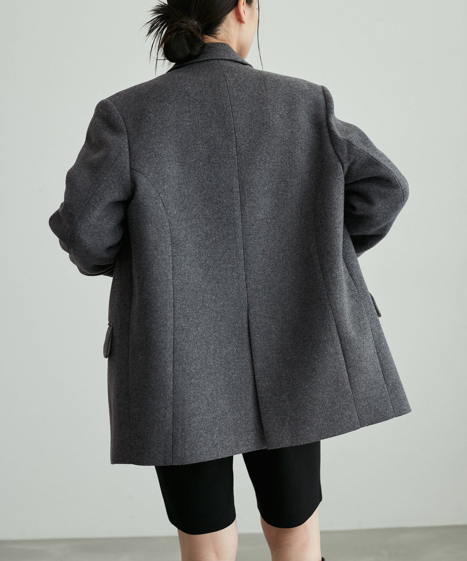 ADAM ET ROPE'「ボンディングオーバージャケットコート」|テーラードジャケット|