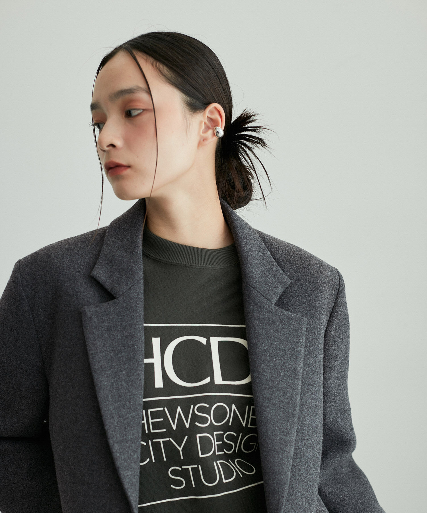 ADAM ET ROPE'「ボンディングオーバージャケットコート」|テーラードジャケット|