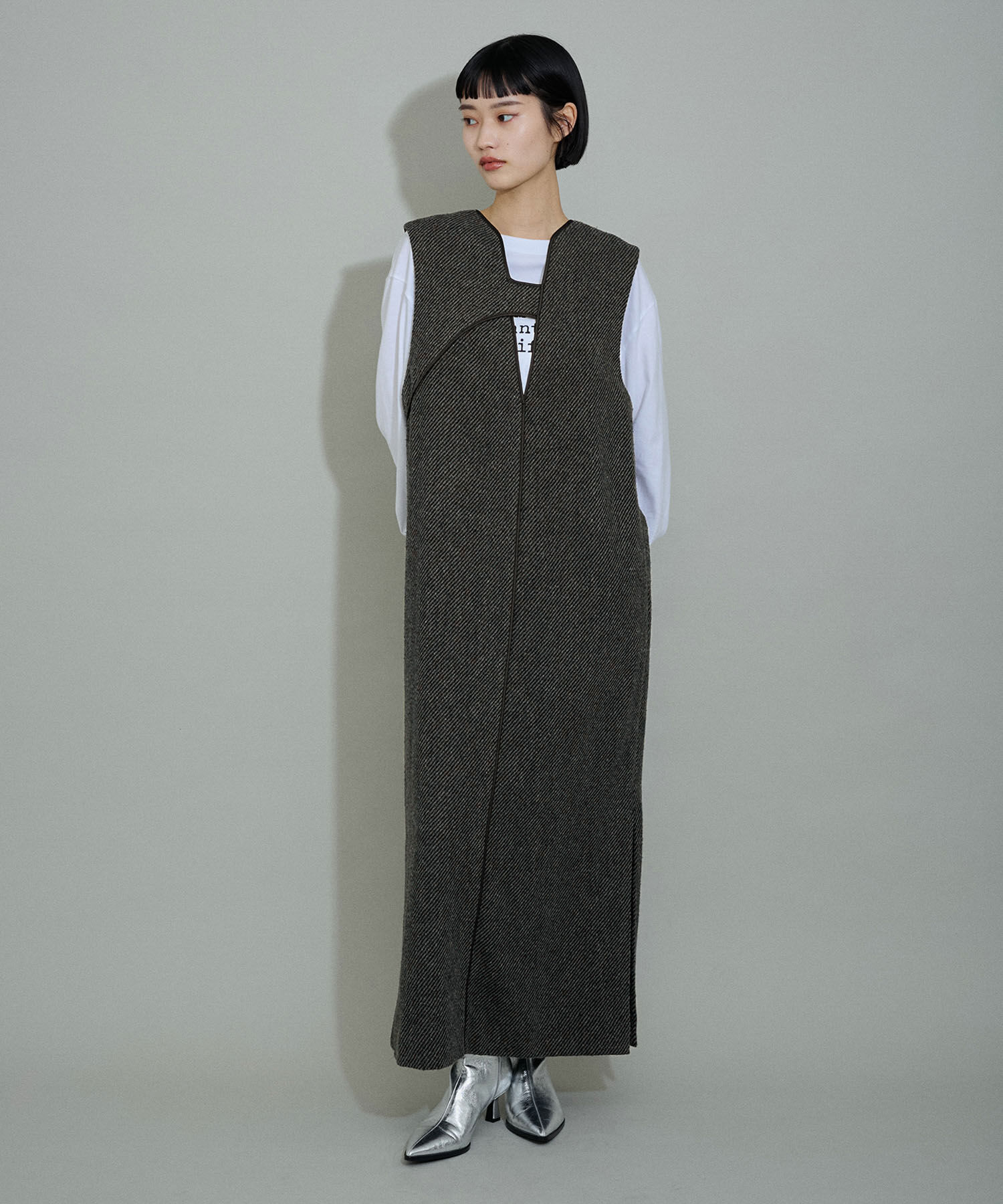 ADAM ET ROPE'「【WEB限定】２WAYツイードジャンパースカート」|ワンピース|