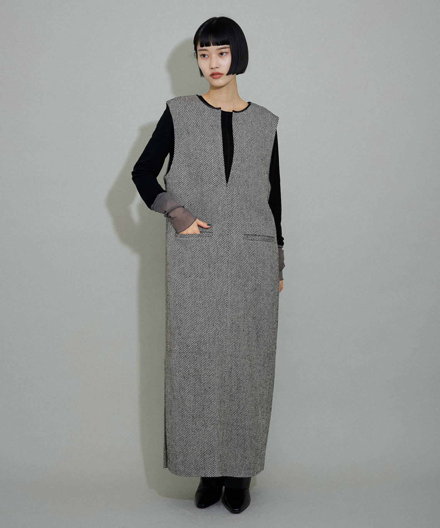 ADAM ET ROPE'「【WEB限定】２WAYツイードジャンパースカート」|ワンピース|