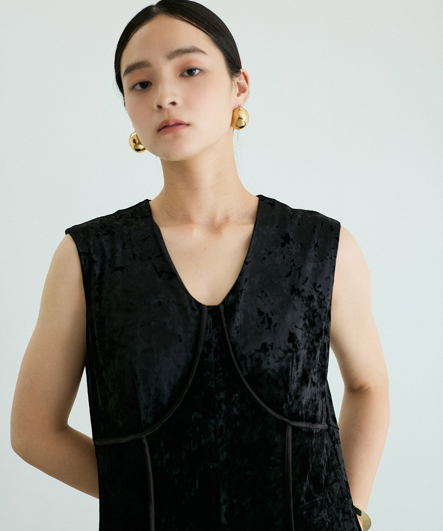 ADAM ET ROPE'「ベロアロンパース」|オールインワン|