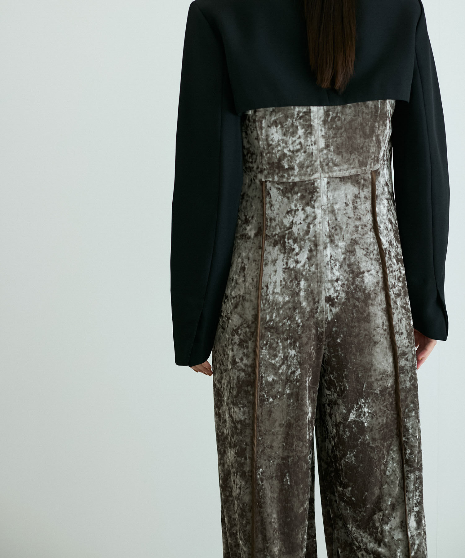 ADAM ET ROPE'「ベロアロンパース」|オールインワン|