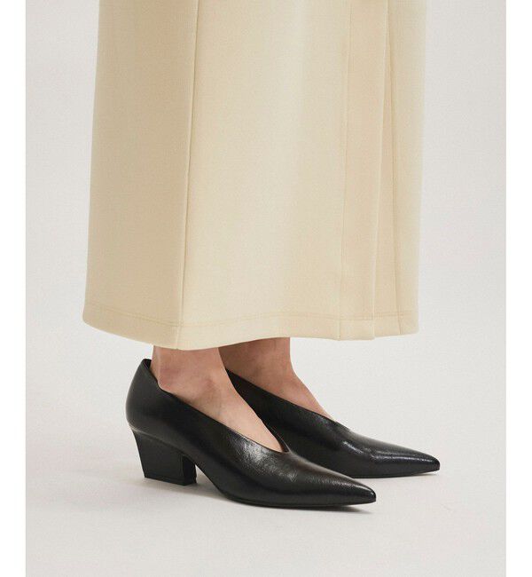 ADAM ET ROPE'「フォルムヒールポインテッドパンプス」|パンプス|