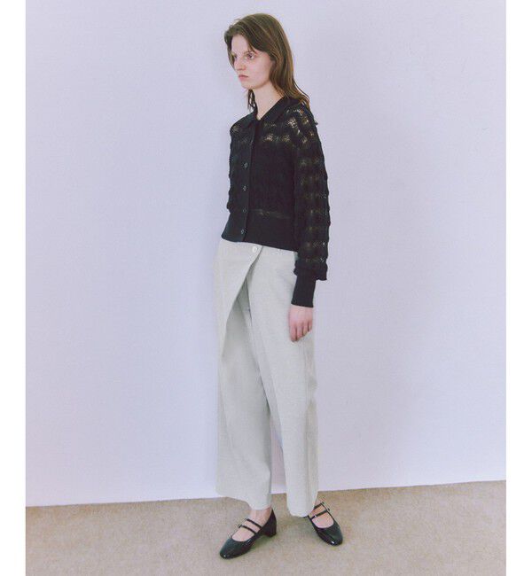 ADAM ET ROPE'「レースニットカーディガン」|カーディガン|