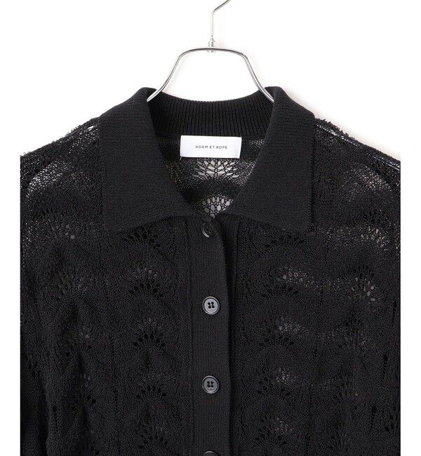 ADAM ET ROPE'「レースニットカーディガン」|カーディガン|
