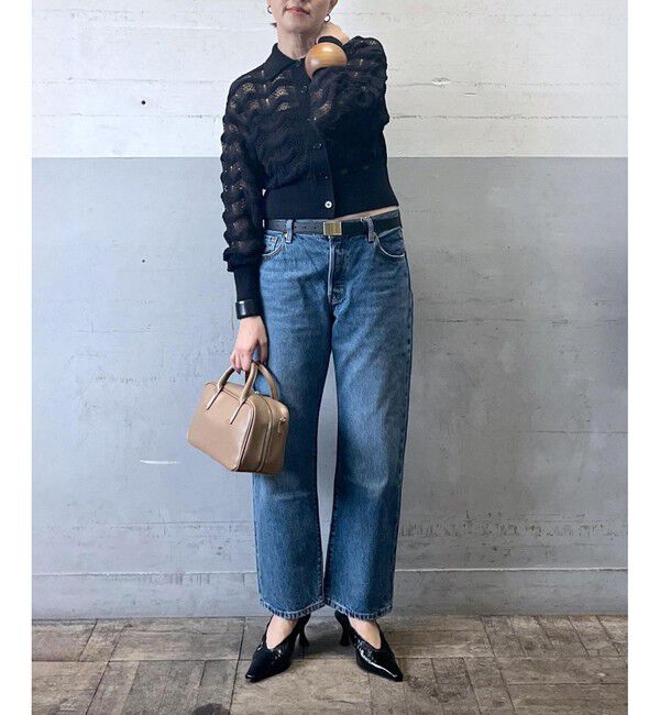 ADAM ET ROPE'「レースニットカーディガン」|カーディガン|