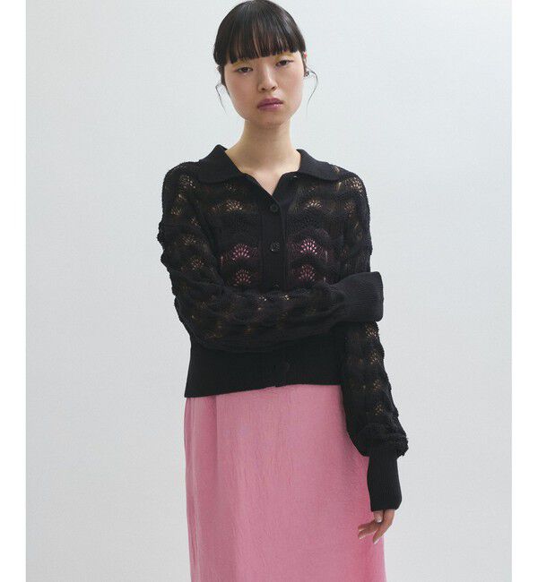 ADAM ET ROPE'「レースニットカーディガン」|カーディガン|