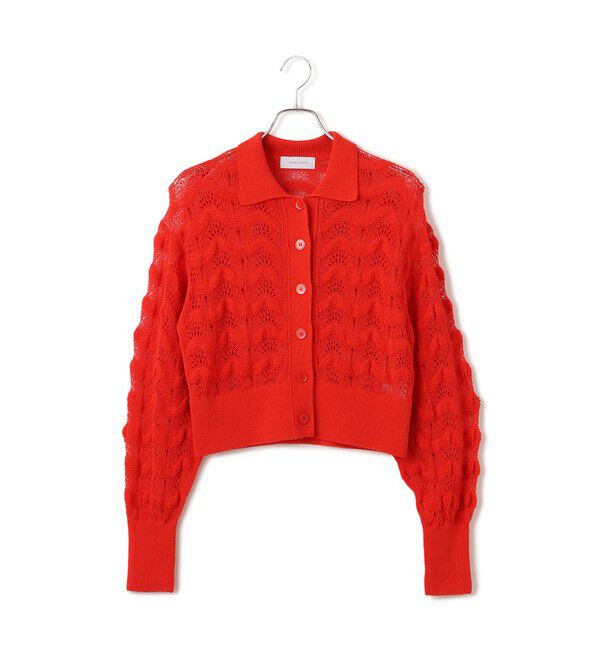 ADAM ET ROPE'「レースニットカーディガン」|カーディガン|