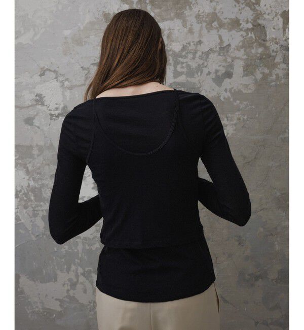 ADAM ET ROPE'「【EMOELLE】キャミソールコンビロンT」|Tシャツ・カットソー|