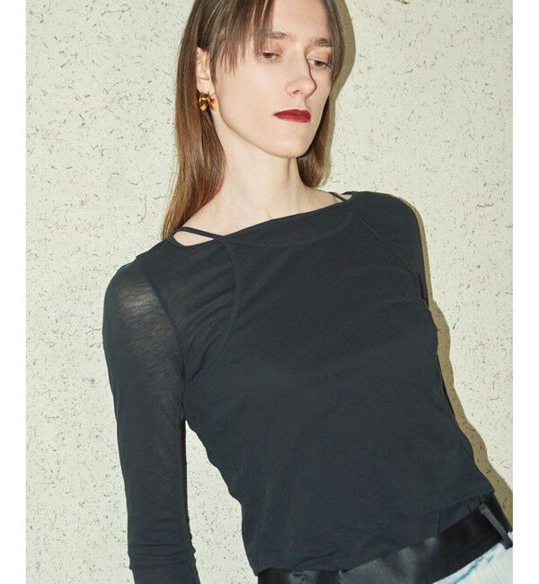 ADAM ET ROPE'「【EMOELLE】キャミソールコンビロンT」|Tシャツ・カットソー|