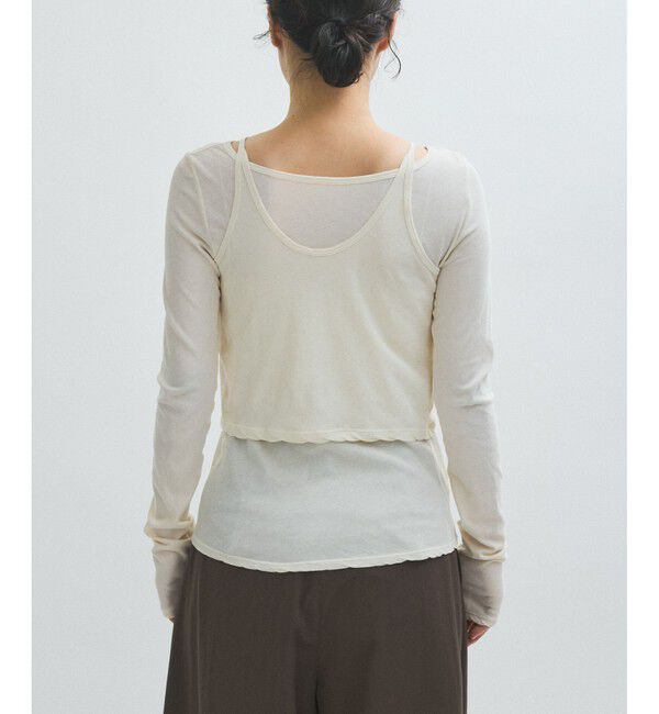 ADAM ET ROPE'「【EMOELLE】キャミソールコンビロンT」|Tシャツ・カットソー|