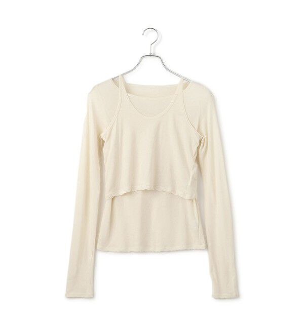 ADAM ET ROPE'「【EMOELLE】キャミソールコンビロンT」|Tシャツ・カットソー|