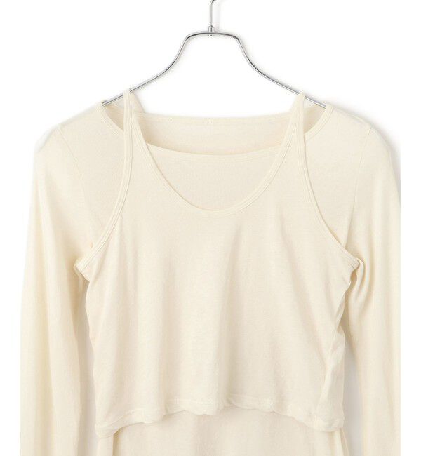 ADAM ET ROPE'「【EMOELLE】キャミソールコンビロンT」|Tシャツ・カットソー|