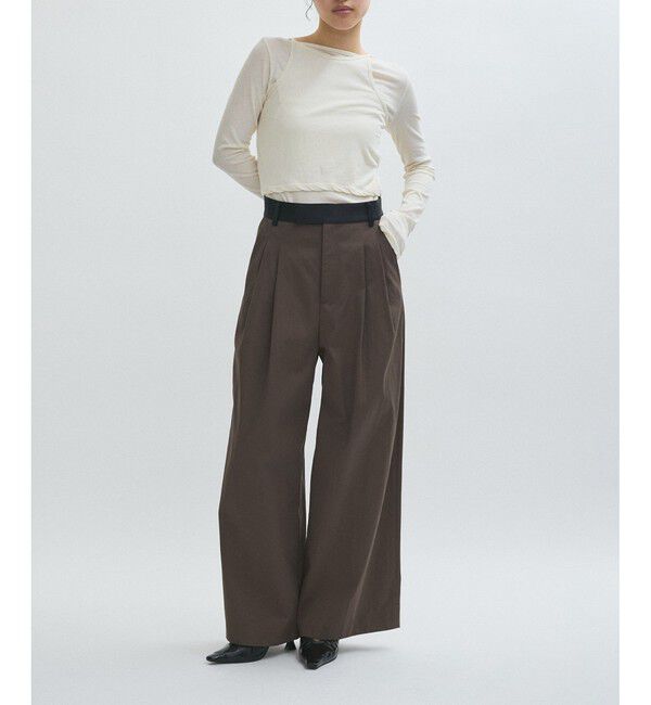 ADAM ET ROPE'「【EMOELLE】キャミソールコンビロンT」|Tシャツ・カットソー|