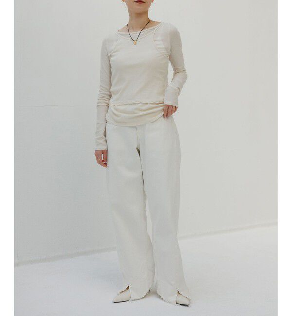 ADAM ET ROPE'「【EMOELLE】キャミソールコンビロンT」|Tシャツ・カットソー|