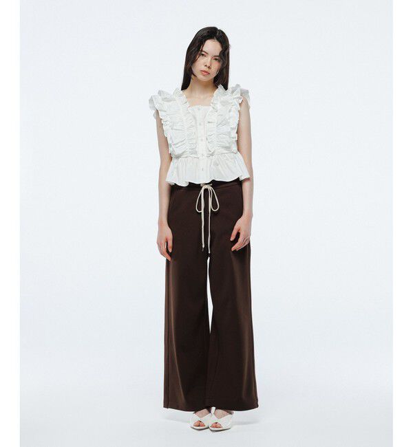 ADAM ET ROPE'「ポインテッドウェッジミュール」|サンダル|