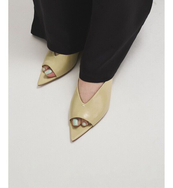 ADAM ET ROPE'「ポインテッドウェッジミュール」|サンダル|