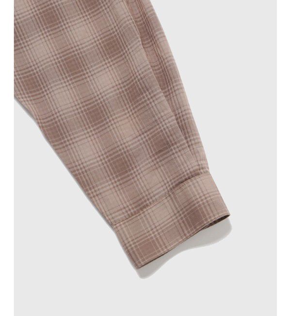 ADAM ET ROPE'「シアーリップル チェック プルオーバーシャツ / ロングシーズン着用可能」|シャツ・ブラウス|