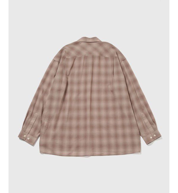 ADAM ET ROPE'「シアーリップル チェック プルオーバーシャツ / ロングシーズン着用可能」|シャツ・ブラウス|