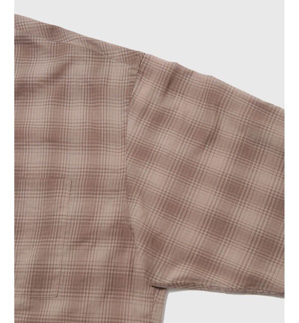 ADAM ET ROPE'「シアーリップル チェック プルオーバーシャツ / ロングシーズン着用可能」|シャツ・ブラウス|