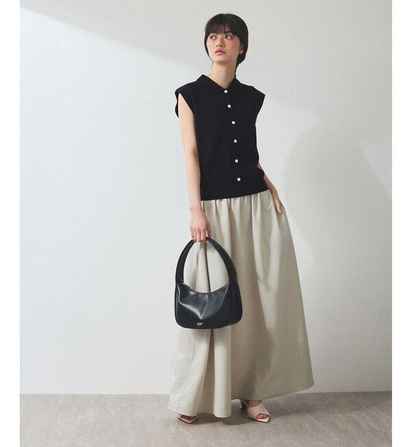 ADAM ET ROPE'「【WEB限定】ニットベストドッキングワンピース」|ワンピース|ブラック系(02)