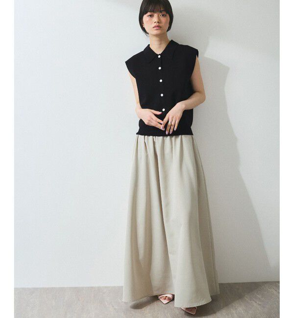 ADAM ET ROPE'「【WEB限定】ニットベストドッキングワンピース」|ワンピース|