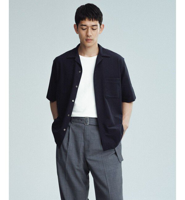 ADAM ET ROPE'「 接触冷感【MINUS】オープンカラー シャツ」|シャツ・ブラウス|