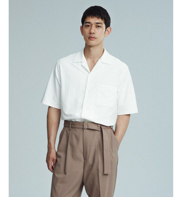 ADAM ET ROPE'「 接触冷感【MINUS】オープンカラー シャツ」|シャツ・ブラウス|