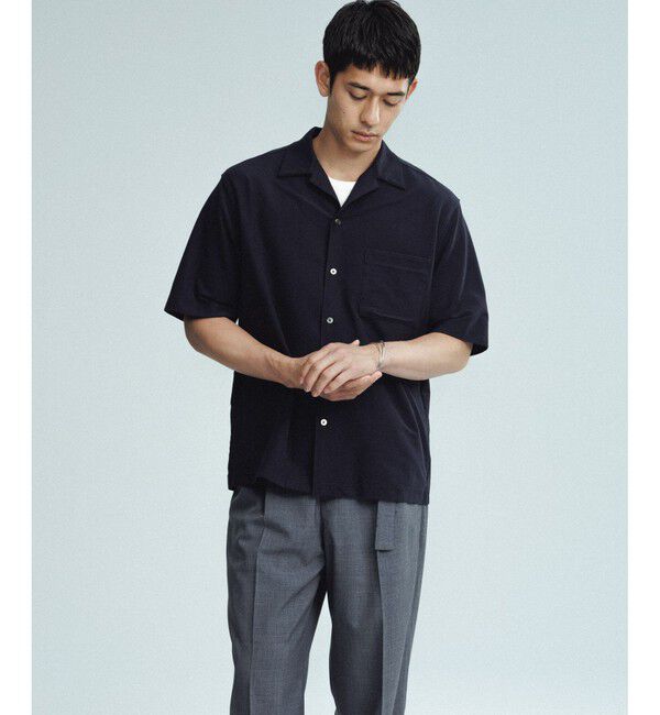 ADAM ET ROPE'「 接触冷感【MINUS】オープンカラー シャツ」|シャツ・ブラウス|