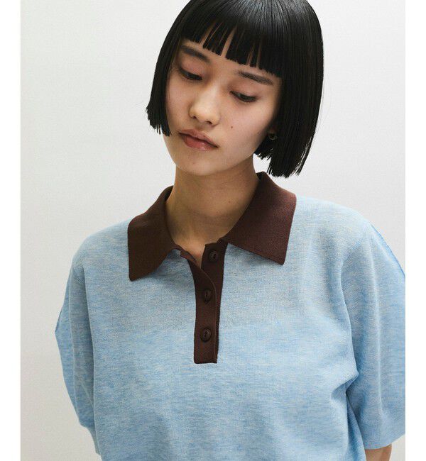 ADAM ET ROPE'「ラミーニットポロシャツ」|ポロシャツ|