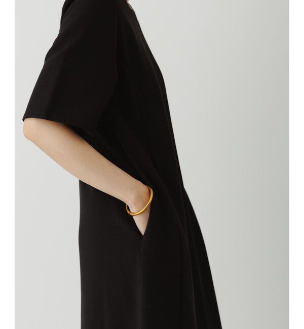 ADAM ET ROPE'「【サステナブル】ベルトコンビアシメワンピース」|ワンピース|