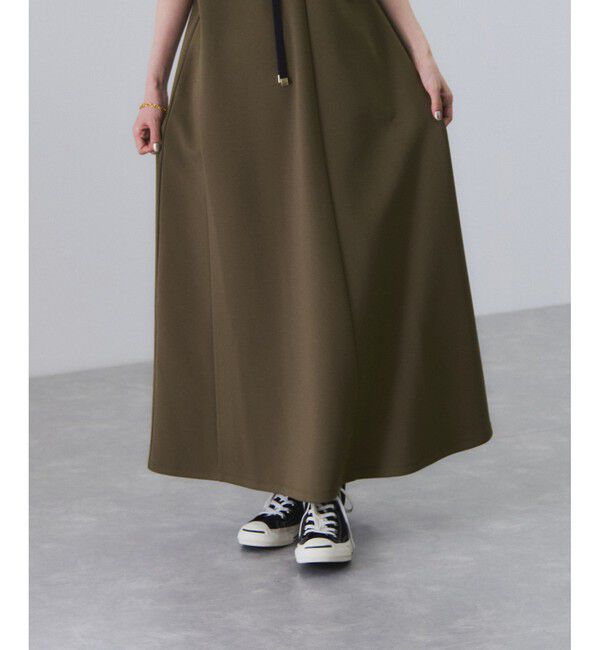 ADAM ET ROPE'「【サステナブル】ベルトコンビアシメワンピース」|ワンピース|