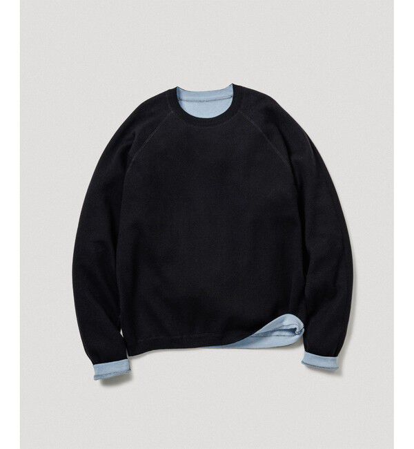 ADAM ET ROPE'「《リバーシブル》カシミヤブレンド ニットプルオーバー」|ニット・セーター|ブラック(01)