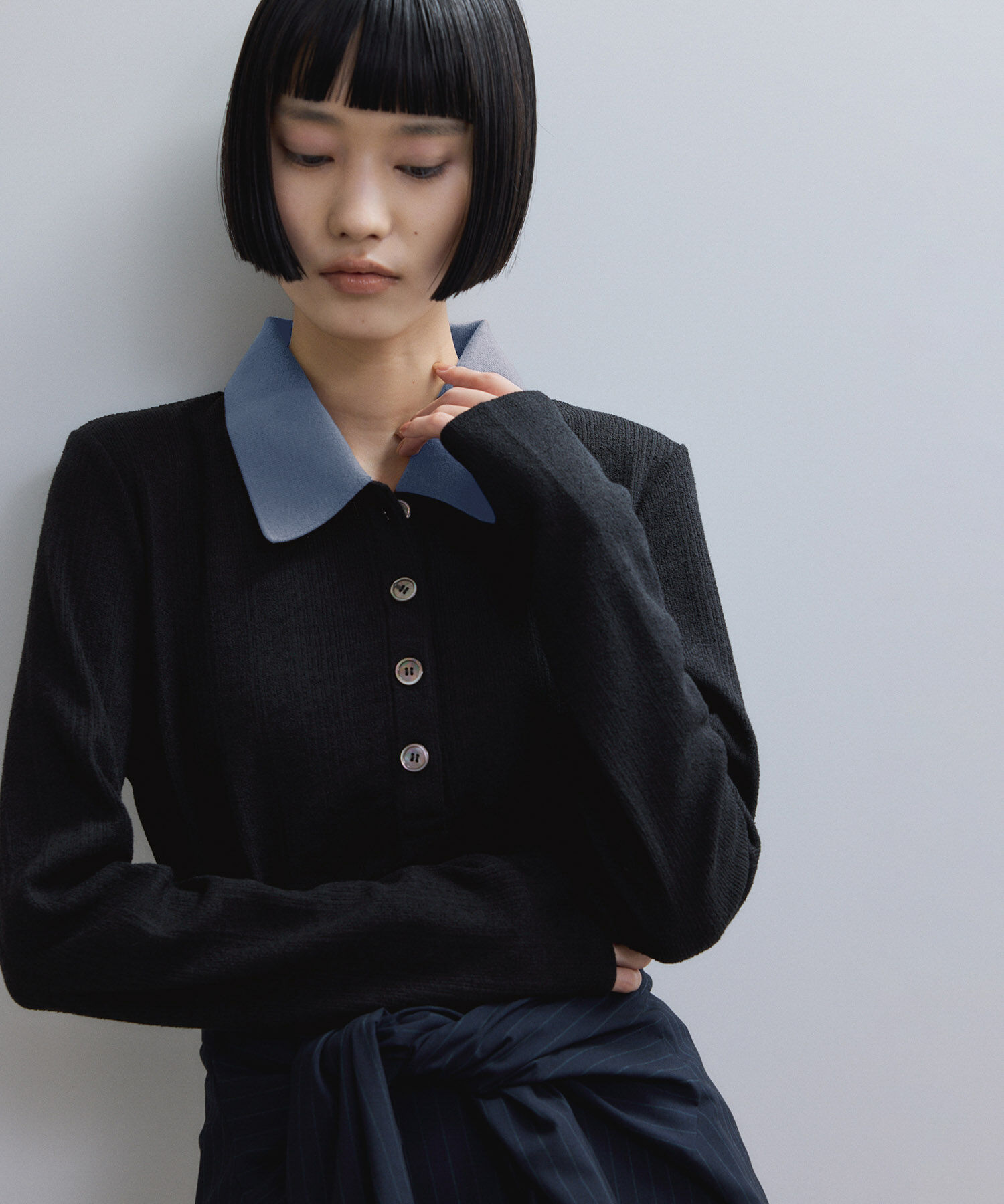 ADAM ET ROPE'「【WEB限定】ロングスリーブポロシャツ」|ポロシャツ|