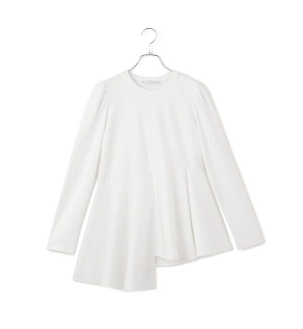 ADAM ET ROPE'「【WEB限定】・【オケージョン】フリルペプラムロングスリーブカットソー」|Tシャツ・カットソー|