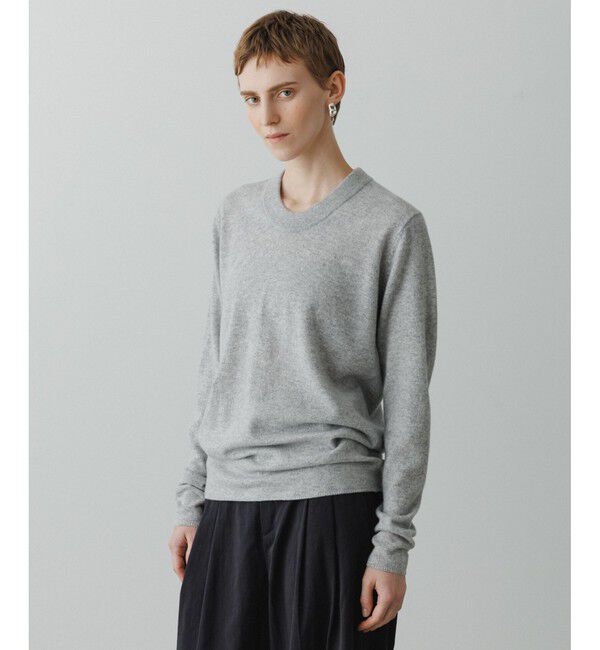 ADAM ET ROPE'「【EMOELLE】カシミヤニットプルオーバー」|ニット・セーター|グレーサブ(09)