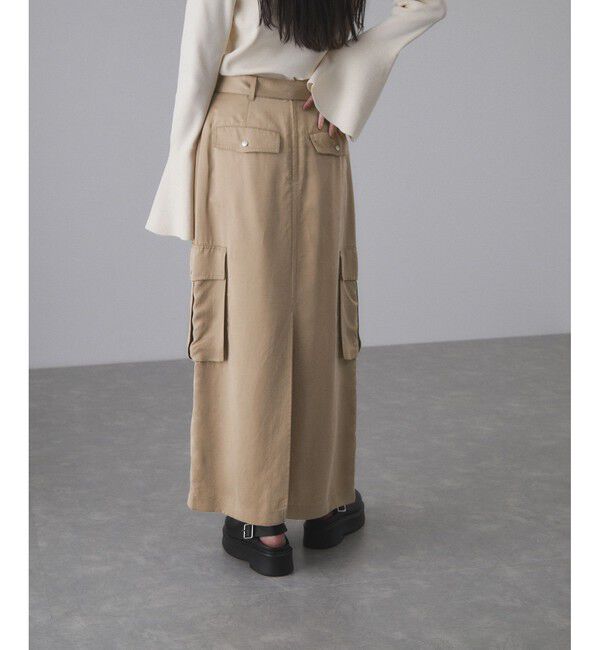 ADAM ET ROPE'「【サステナブル】キュプラカーゴスカート」|スカート|