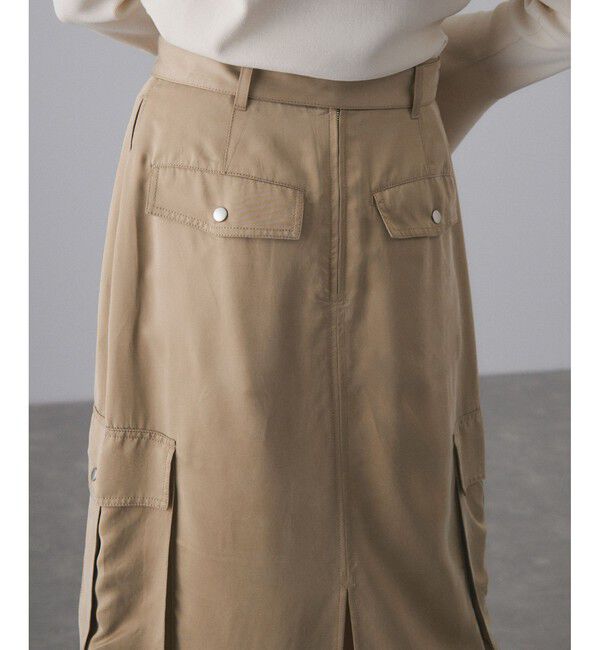 ADAM ET ROPE'「【サステナブル】キュプラカーゴスカート」|スカート|