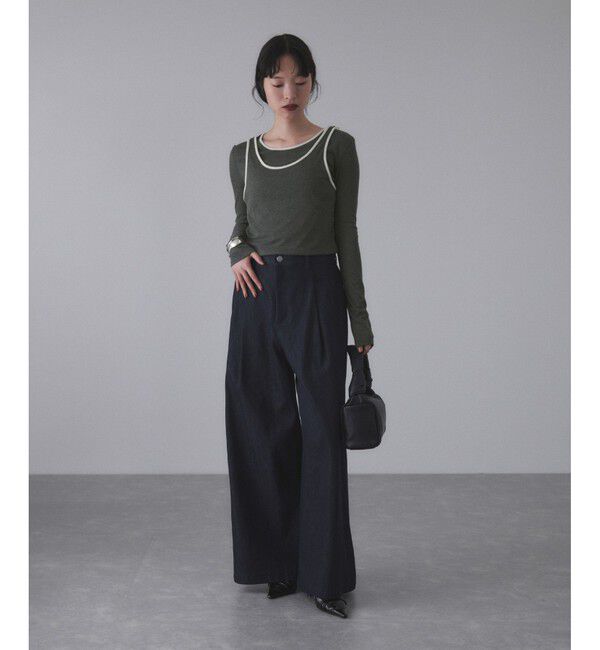 ADAM ET ROPE'「【サステナブル】タンクレイヤードトップス」|Tシャツ・カットソー|