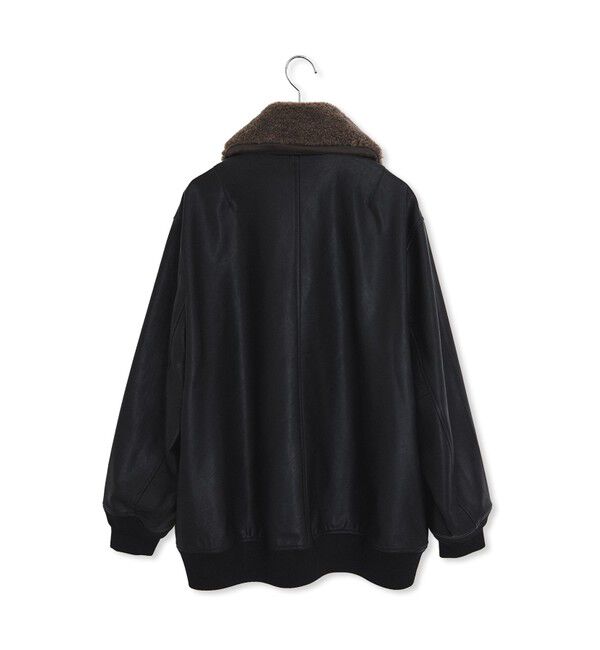 ADAM ET ROPE'「シンセティックレザーフライトジャケット」|ブルゾン・スタジャン|